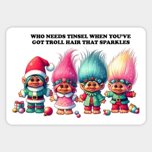 Merry Troll Christmas Magnet